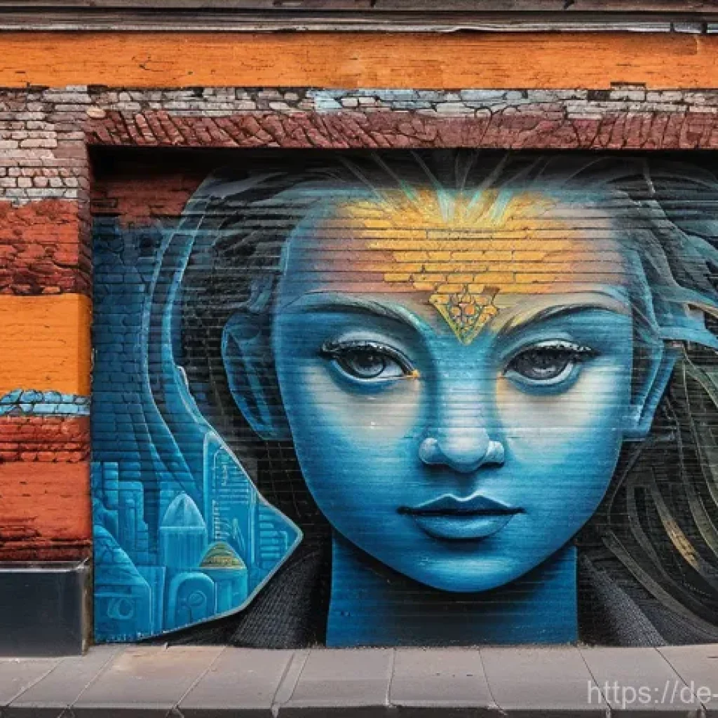 벽화여행과 기념촬영 - **Prompt:** A breathtaking, hyper-realistic, and intensely vibrant surrealist mural covering the ent...