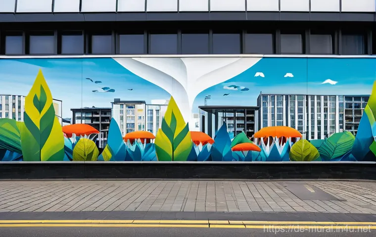 벽화와 도시의 이미지 변화 - **Revitalized Urban Alleyway with a Dynamic Mural in Berlin:**
    "A visually striking, full-frame ...