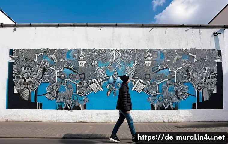 벽화여행 경험담 나누기 - **"Berlin's Resilient Narrative Mural"**
    A powerful and detailed mural, in the style of Berlin's...